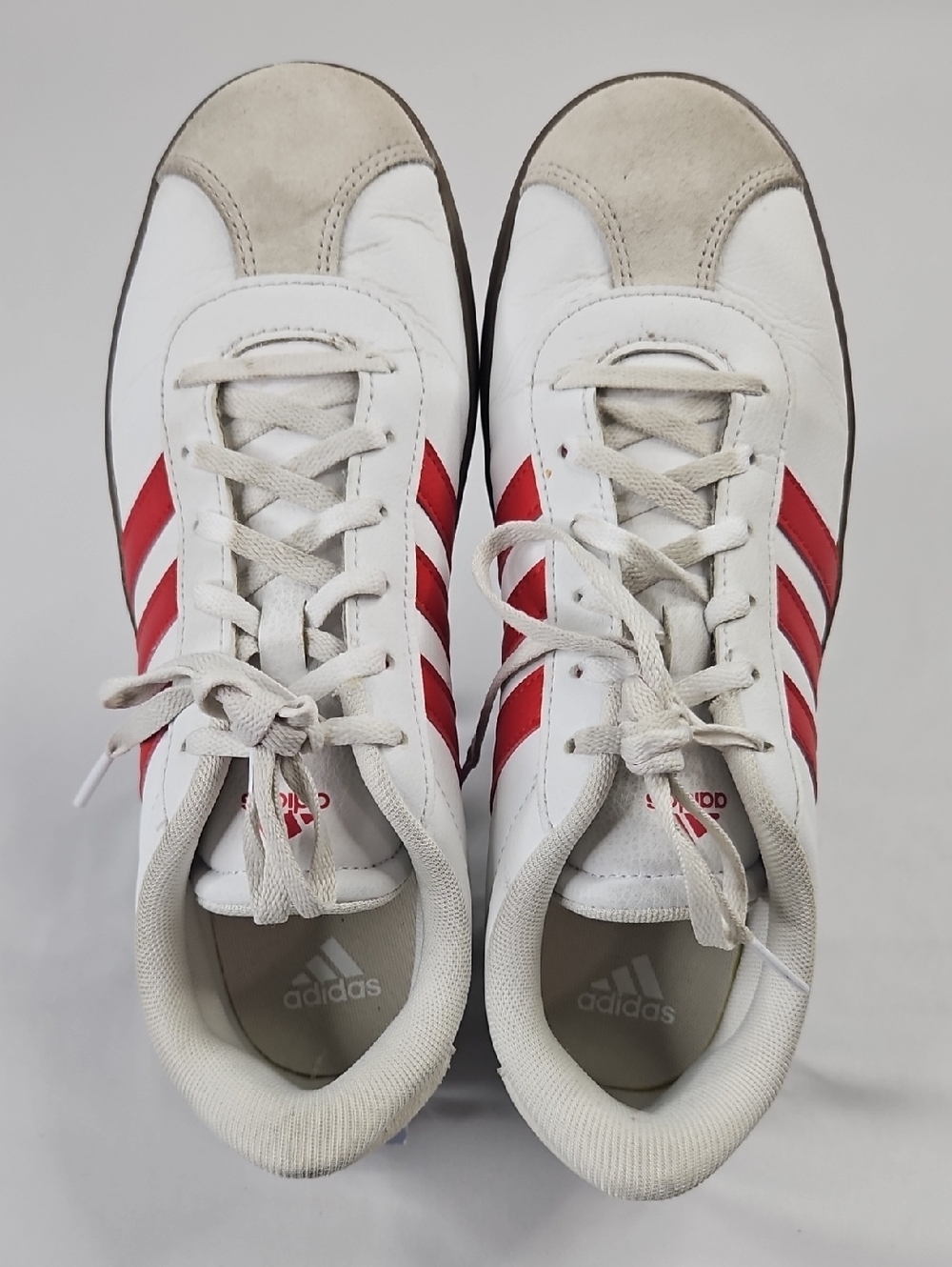 Adidas Men's VI Court 3.0 Red & White Sneakers Size 6.5